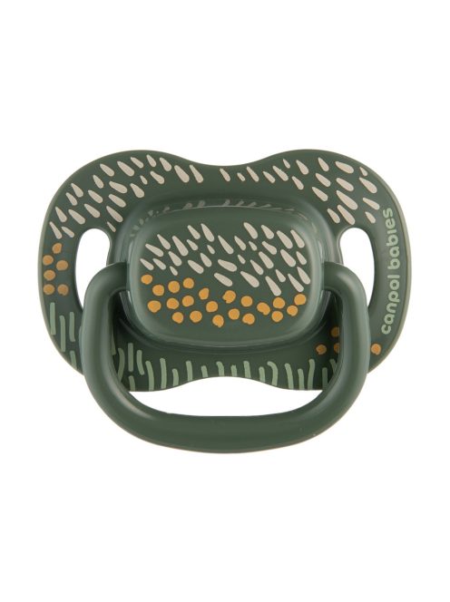 Canpol babies Szilikon szimmetrikus cumiszett, 0-6hó, 2db, MOUNTAINS - zöld
