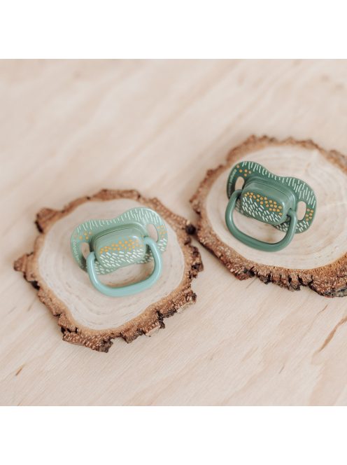 Canpol babies Szilikon szimmetrikus cumiszett, 0-6hó, 2db, MOUNTAINS - zöld