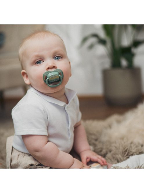 Canpol babies Szilikon szimmetrikus cumiszett, 0-6hó, 2db, MOUNTAINS - zöld