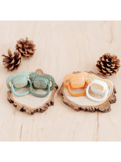 Canpol babies Szilikon szimmetrikus cumiszett, 0-6hó, 2db, MOUNTAINS - zöld