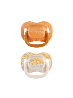   Canpol babies Szilikon szimmetrikus cumiszett, 0-6hó, MOUNTAINS - sárga