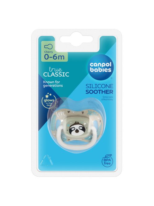 Canpol babies Szilikon cseresznye alakú cumi EXOTIC ANIMALS 0-6hó - lajhár