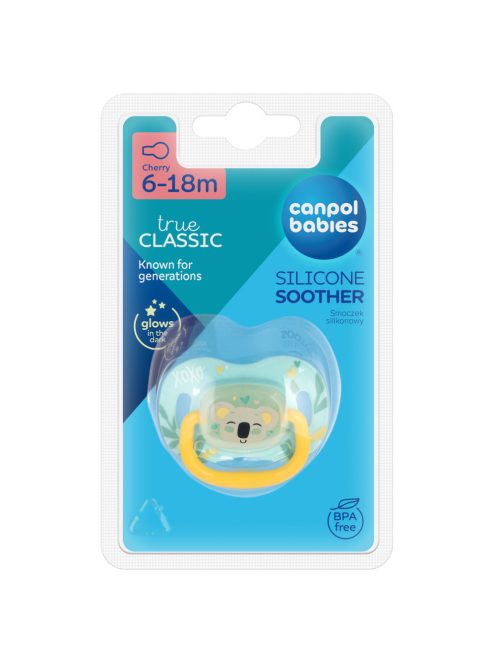 Canpol babies Szilikon cseresznye alakú cumi EXOTIC ANIMALS 6-18hó - koala