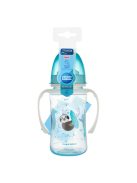 Canpol babies Szilikon ivócsőrős tanulópohár, világító fogantyúval, EXOTIC ANIMALS, 240 ml, kék