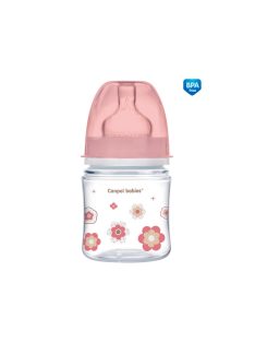   Canpol babies Anti-kólikás cumisüveg, EasyStart, NEWBORN BABY, 120 ml - rózsaszín
