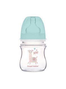   Canpol babies Anti-kólikás cumisüveg, EasyStart, EXOTIC ANIMALS, 120 ml - zöld