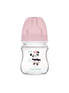 Canpol babies Anti-kólikás cumisüveg, EasyStart, EXOTIC ANIMALS, 120 ml - rózsaszín