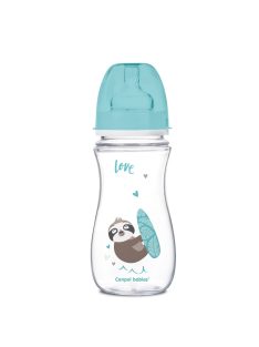   Canpol babies Anti-kólikás cumisüveg, EasyStart, EXOTIC ANIMALS, 300 ml - kék