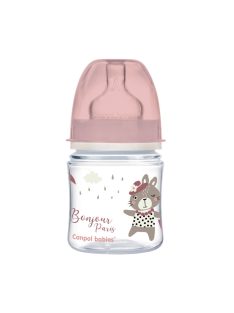   Canpol babies Anti-kólikás cumisüveg, Easy Start, 120 ml, BONJOUR PARIS - pink