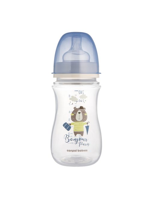 Canpol babies Anti-kólikás cumisüveg, 240 ml, Easy Start BONJOUR PARIS - kék