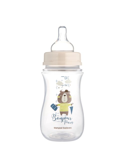 Canpol babies Anti-kólikás cumisüveg, 240 ml, Easy Start BONJOUR PARIS - kék