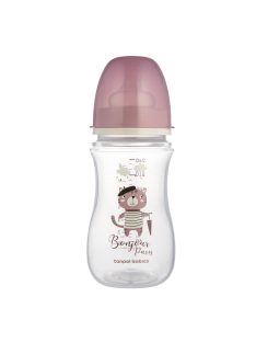   Canpol babies Anti-kólikás cumisüveg, 240 ml, Easy Start, BONJOUR PARIS - pink