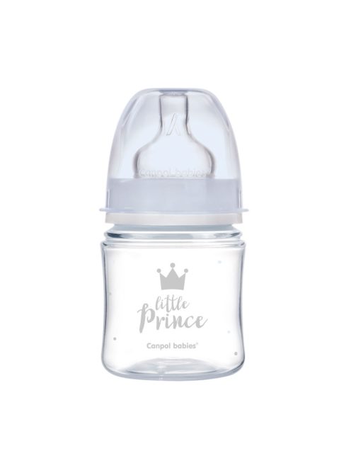 Canpol babies Anti-kólikás cumisüveg, EasyStart, ROYAL BABY, 120 ml - kék