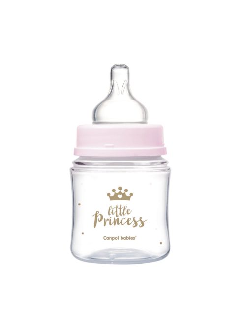 Canpol babies Anti-kólikás cumisüveg, EasyStart, ROYAL BABY, 120 ml - pink