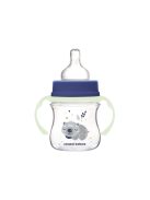 Canpol babies Anti-kólikás cumisüveg, világító fogantyúval, EasyStart, SLEEPY KOALA, 120 ml - kék