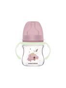 Canpol babies Anti-kólikás cumisüveg, világító fogantyúval, EasyStart, SLEEPY KOALA, 120 ml - pink