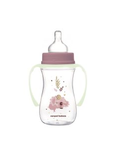   Canpol babies Anti-kólikás cumisüveg, világító fogantyúval, EasyStart, SLEEPY KOALA, 240 ml - pink