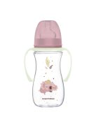 Canpol babies Anti-kólikás cumisüveg, világító fogantyúval, EasyStart, SLEEPY KOALA, 300 ml - pink