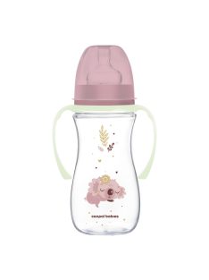   Canpol babies Anti-kólikás cumisüveg, világító fogantyúval, EasyStart, SLEEPY KOALA, 300 ml - pink