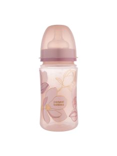   Canpol babies Anti-kólikás cumisüveg, EasyStart, GOLD, 240 ml - pink