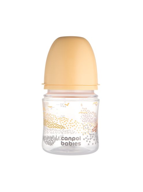 Canpol babies Anti-kólikás cumisüveg, EasyStart, MOUNTAINS, 120 ml - bézs