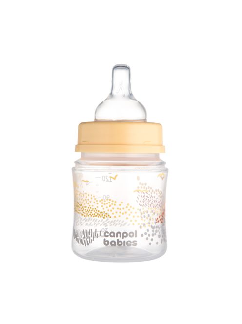 Canpol babies Anti-kólikás cumisüveg, EasyStart, MOUNTAINS, 120 ml - bézs