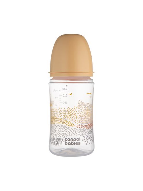 Canpol babies Anti-kólikás cumisüveg, EasyStart, GOLD, 240 ml -  bézs