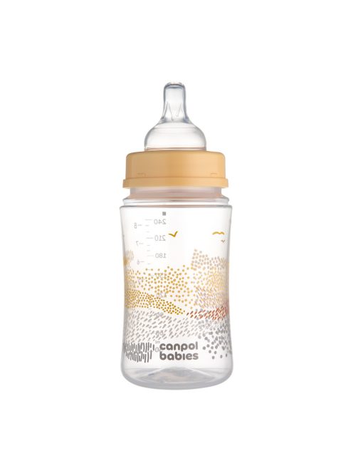 Canpol babies Anti-kólikás cumisüveg, EasyStart, GOLD, 240 ml -  bézs