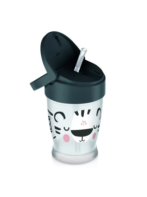 LOVI Szívószálas itatópohár JUNIOR 250 ml 11hó+ Salt&Pepper