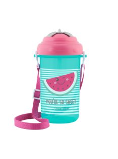   Canpol babies Sport itatópohár, flip-top, szilikon szívószállal, 400 ml, SO COOL, rózsaszín