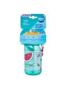   Canpol babies Sport itatópohár, flip-top, szilikon szívószállal, 400 ml, SO COOL, rózsaszín