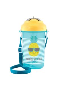   Canpol babies Sport itatópohár, flip-top, szilikon szívószállal, 400 ml, SO COOL, sárga
