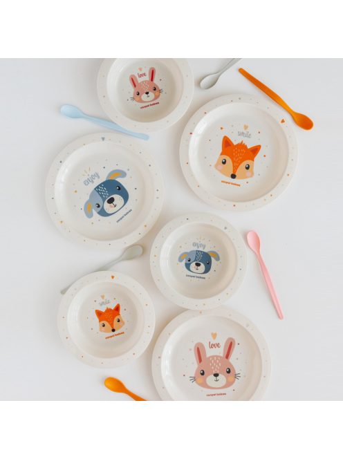Canpol babies Műanyag tál CUTE ANIMALS 270ml kutya