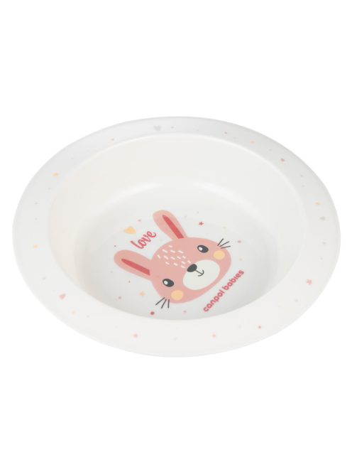 Canpol babies Műanyag tál, 270ml, CUTE ANIMALS, nyuszi