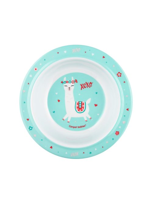 Canpol babies Melamine tál tapadókoronggal, 270ml, EXOTIC ANIMALS - türkiz