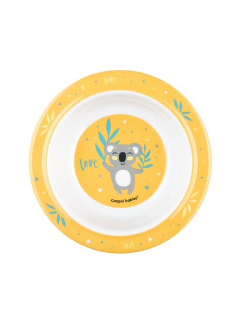 Canpol babies Melamine tál tapadókoronggal, 270ml, EXOTIC ANIMALS - sárga