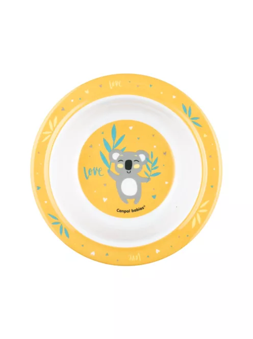 Canpol babies Melamine tál tapadókoronggal, 270ml, EXOTIC ANIMALS - sárga