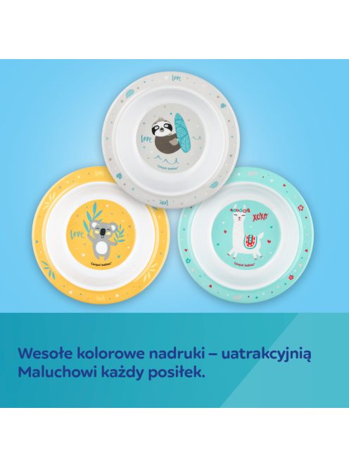 Canpol babies Melamine tál tapadókoronggal, 270ml, EXOTIC ANIMALS - sárga