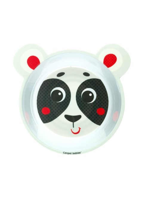 Canpol babies Csúszásgátló tál, melamin, 490ml, HELLO LITTLE - bézs