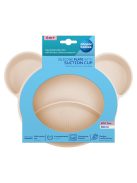 Canpol babies Szilikon osztott tányér, tapadókoronggal, Mackó - krémszín