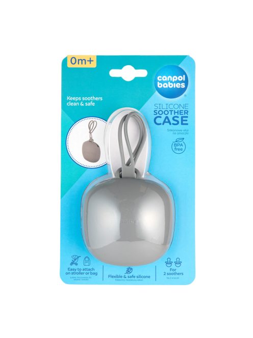 Canpol babies Szilikon cumitartó tok, szürke