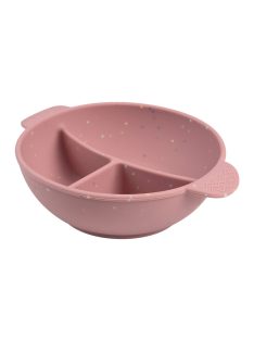   Canpol babies Szilikon osztott tál, tapadókoronggal, 360ml, DOTS - pink
