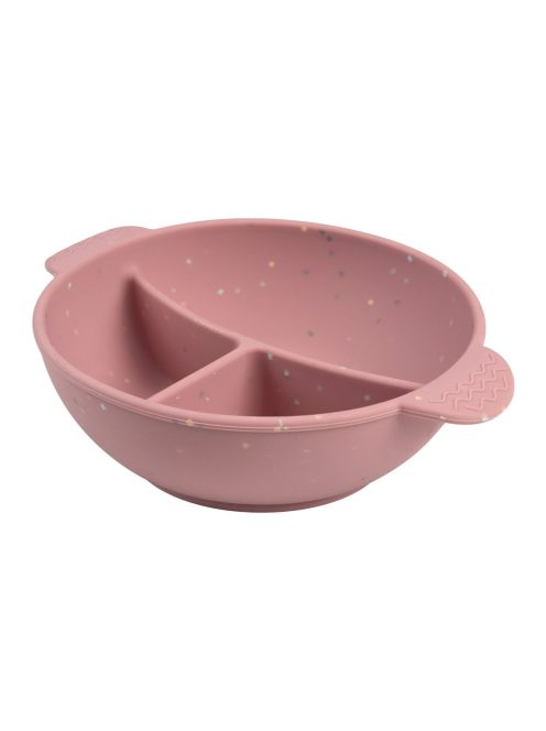 Canpol babies Szilikon osztott tál, tapadókoronggal, 360ml, DOTS - pink