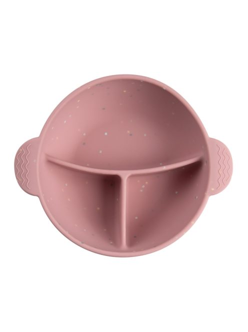 Canpol babies Szilikon osztott tál, tapadókoronggal, 360ml, DOTS - pink