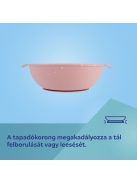 Canpol babies Szilikon osztott tál, tapadókoronggal, 360ml, DOTS - pink