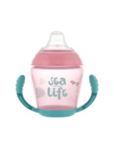   Canpol babies Cseppmentes pohár, puha szilikon kiöntővel, 230ml, SEA LIFE - rózsaszín