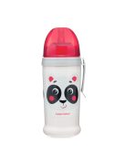Canpol babies Cseppmentes sport itatópohár, szilikon szívószállal, 350 ml, HELLO LITTLE - piros