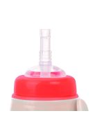 Canpol babies Cseppmentes sport itatópohár, szilikon szívószállal, 350 ml, HELLO LITTLE - piros