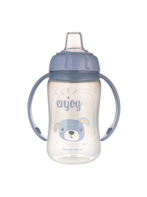 Canpol babies Tanulópohár szilikon ivócsőrrel, CUTE ANIMALS, 320ml, kutya