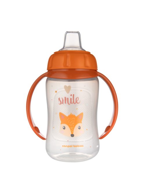 Canpol babies Tanulópohár szilikon ivócsőrrel, CUTE ANIMALS, 320ml, róka
